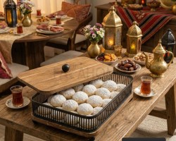 مضيفة خشب هندي مستطيل