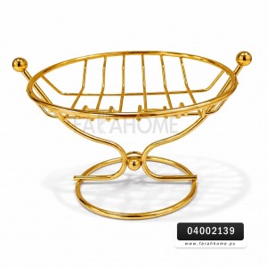 حمالة صابون معدنية لون ذهبي