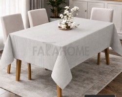 شرشف طاولة كتان مقاس 160×220 سم