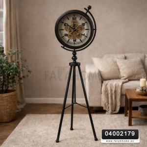 ستاند ساعة انتيك ديكور مع ارجل معدن حجم كبير ستاند ساعة انتيك ديكور مع ارجل معدن حجم كبير