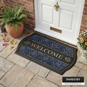 دعسة مدخل بيت ويلكم جلد كوشوك مع خيش مستطيل  مقاس 50 × 80 سم