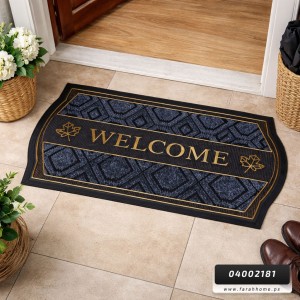 دعسة مدخل بيت ويلكم جلد كوشوك مع خيش مستطيل  مقاس 50 × 80 سم