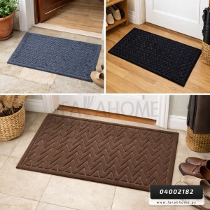 دعسة مدخل بيت جلد مخمل ارضية لاصقة كوردروي زكزاك شكل مستطيل  مقاس 75×45 سم
