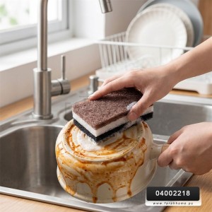 ليف جلي  اسفنج بني مع سكوتش 5 قطع