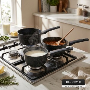 طقم كسرولات غلايات جرانيت يد عظم  3 قطع 18-16-14 سم