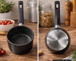 كسرولا غلاية جرانيت مع يد عظم 14 سم