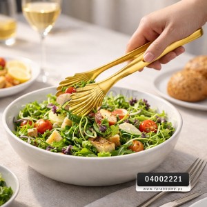 ملقط / ملاقط للسلطة ذهبي حجم كبير