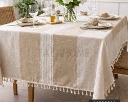 شرشف طاولة سفره صنارة خيش 140 × 180 سم