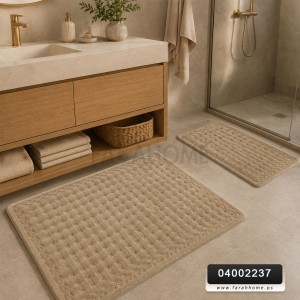 طقم دعسات حمام قطن نافر قطعتين 40×60 + 60×100 سم