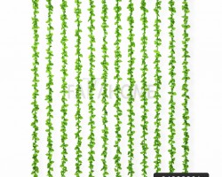 قاطع باب ستارة خرز ورق شجر اخضر 90 * 180