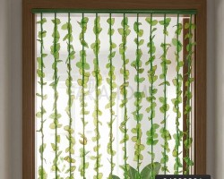 قاطع باب ستارة خرز ورق شجر اخضر 90 * 180