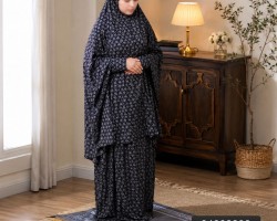 طقم اوعي صلاة معرق لايكرا مع كم 