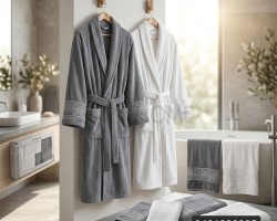 طقم/6 قطع روب حمام مطرزMY ROSENT