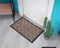 دعسةد مدخل نافر محزز معينات ارضية جلد مقاس 60×90 سم