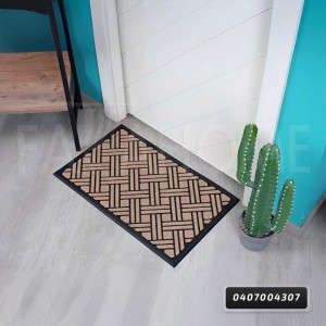 دعسةد مدخل نافر محزز معينات ارضية جلد مقاس 60×90 سم