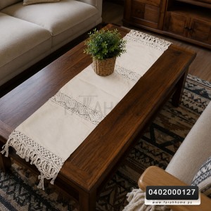 بيرو/رنر طاولة مكرمي مقاس 40×180 سم بيرو/رنر طاولة مكرمي مقاس 40×180 سم