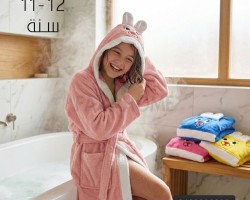 روب حمام اطفال ارنب عمر 11-12 صناعة تركية