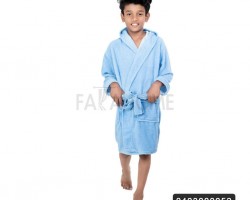 روب حمام اطفال سادة حجم S عمر 13 + 14 سنة