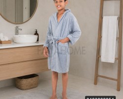 روب حمام اطفال سادة حجم L عمر 17 + 18 سنة