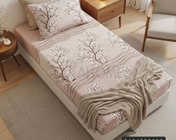 ملف مفرد معرق مايكروفايبر روبنسون قطعتين مقاس 90 × 200 + 25 ووجه مخدة 50 × 70