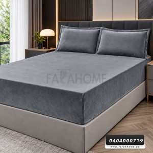 ملف شتوي مجوز فانيل مخمل سادة  200*200