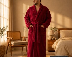 برنص روب حمام كوزي قطن 100%  حجم L