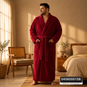 برنص روب حمام كوزي قطن 100%  حجم L