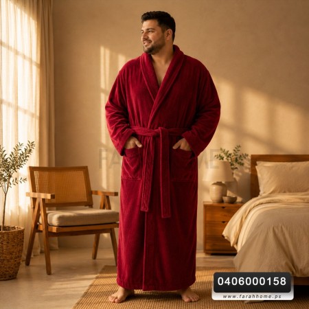 برنص روب حمام كوزي قطن 100%  حجم L