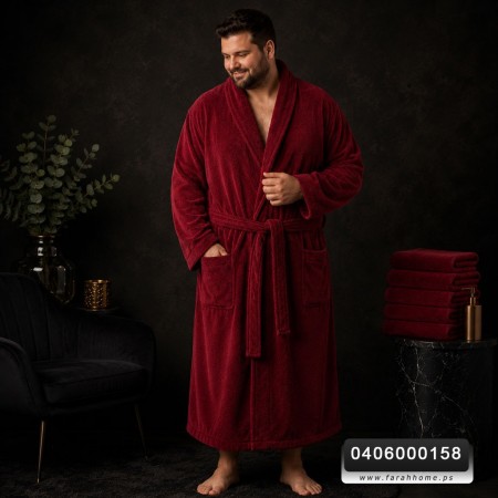 برنص روب حمام كوزي قطن 100%  حجم L