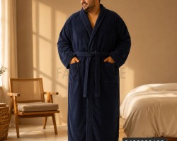 برنص روب حمام كوزي قطن 100%  مقاس 3XL