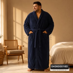 برنص روب حمام كوزي قطن 100%  مقاس 3XL