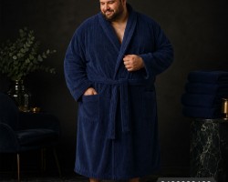 برنص روب حمام كوزي قطن 100%  مقاس 3XL