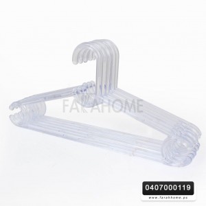 طقم علاقات ملابس كريستال شفاف 6 قطع