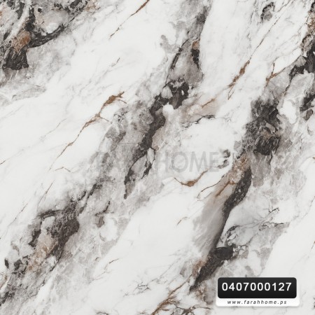بديل رخام PVC لاصق ذاتي مقاس 60 × 60 سم سمك 3 ملم - بيج ماربل
