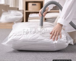 كيس تخزين ملابس شفط اصلي حجم 100 × 120 سم
