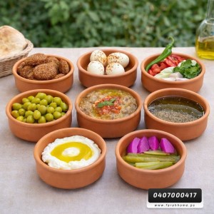 زبادي فخار 6 قطع يستخدم داخل الفرن red pot