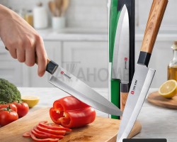 سكين تقطيع خضار ولحوم حجم كبير يد خشب 10 انش