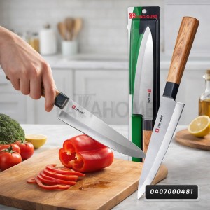 سكين تقطيع خضار ولحوم حجم كبير يد خشب 10 انش