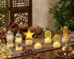 زينه رمضان/ فانوس شمعه صغير 8 - 9 سم اشكال متعددة
