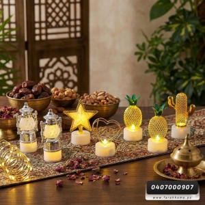 زينه رمضان/ فانوس شمعه صغير 8 - 9 سم اشكال متعددة
