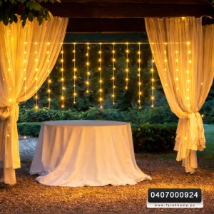 زينه رمضان/ اضائة شلال مدرج ذهبي 3 × 1 متر