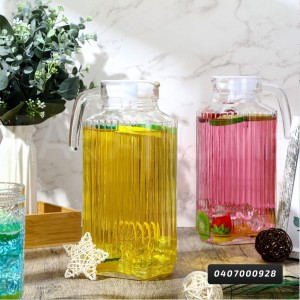 شاف / ابريق عصير زجاج محزز 1.8 لتر