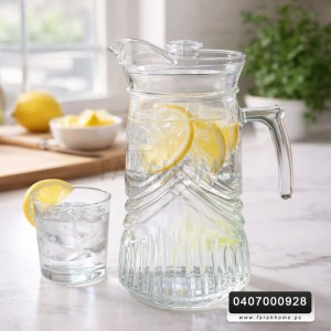 شاف / ابريق عصير زجاج محزز 1.8 لتر