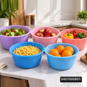 طقم جاطات بلاستيك 5 قطع سادة ملون merway