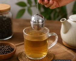 مصفاة بهارات ستانلس معدن مع سنسال