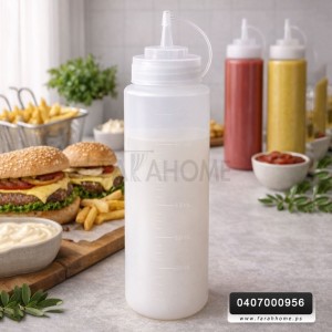 علبة زيت / كاتشب / سيروب بلاستيك 1000ML صحي حجم كبير