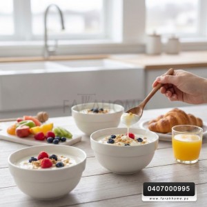 صحن زبادي بورسلان ابيض 4.5 انش مقاس 11.5 سم