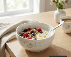 صحن زبادي بورسلان ابيض 6 انش مقاس 15.5 سم