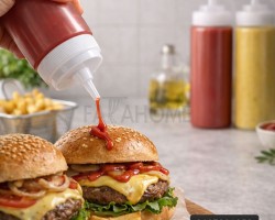 علبة زيت / كاتشب / سيروب بلاستيك 500 ML صحي حجم صغير