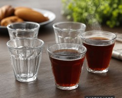 طقم كاسات شاي تقليدي 6 قطع حجم صغير موديل 202 صناعة مصرية